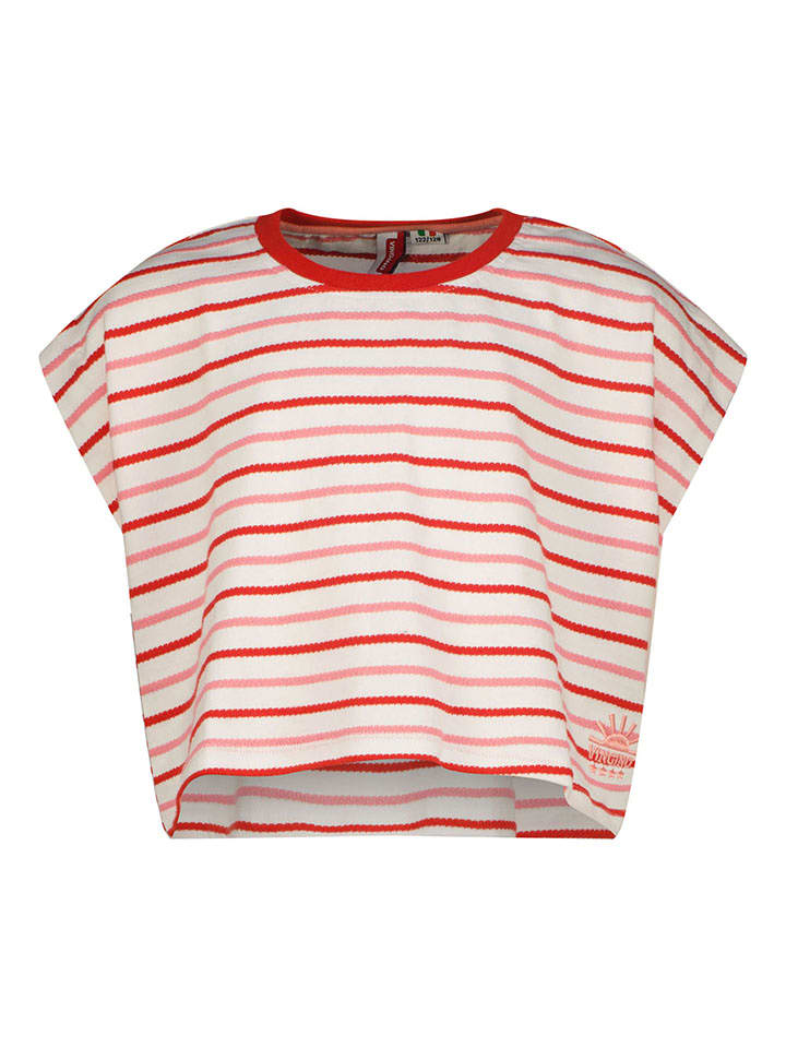 Vingino Koszulka w kolorze biało-jasnoróżowo-czerwonym rozmiar: 152