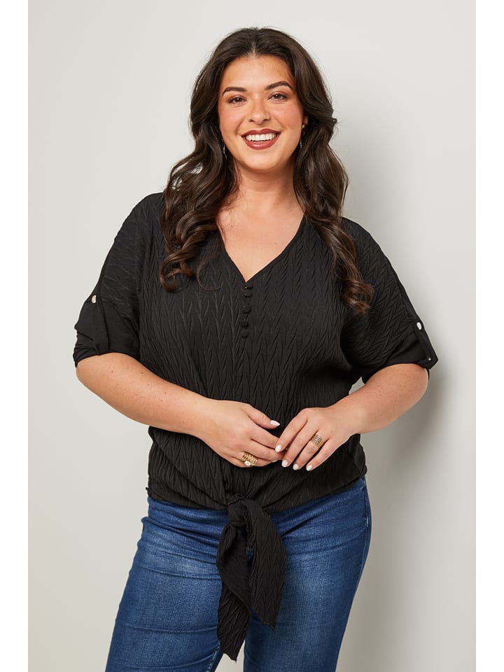 Curvy Lady Bluzka w kolorze czarnym rozmiar: 48/50