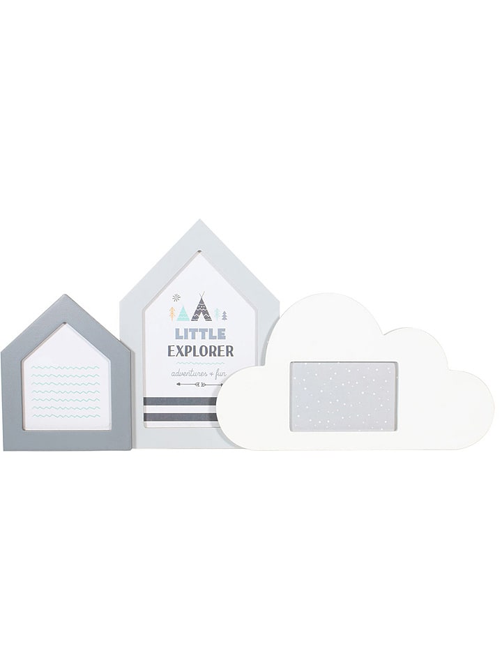 The Home Deco Kids Ramka "Nuage" w kolorze szaro-białym na zdjęcia - 38 x 18 cm rozmiar: onesize