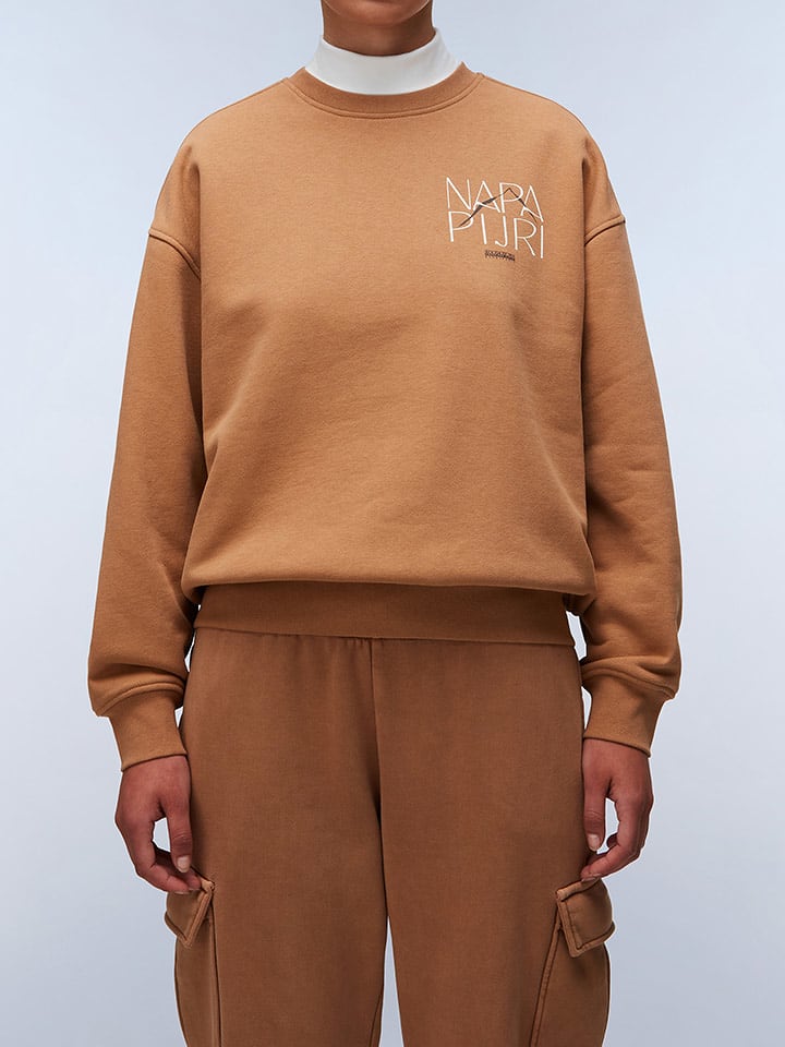 Napapijri Bluza w kolorze jasnobrązowym rozmiar: L