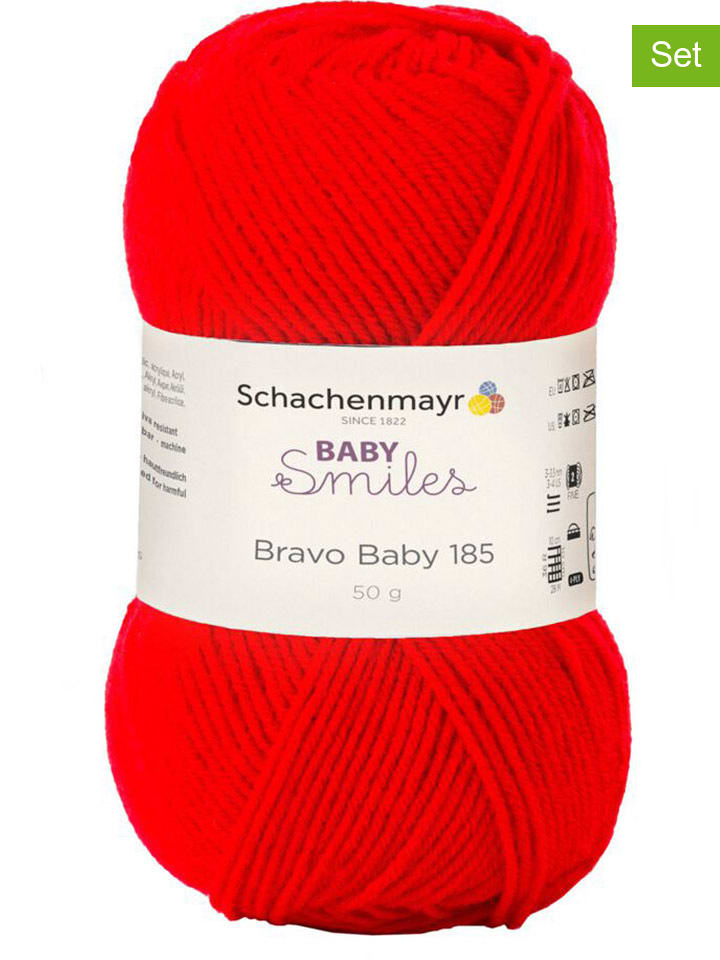 Schachenmayr since 1822 Przędza z tworzywa sztucznego (10 szt.) w kolorze czerwonym - 10 x 25g rozmiar: onesize