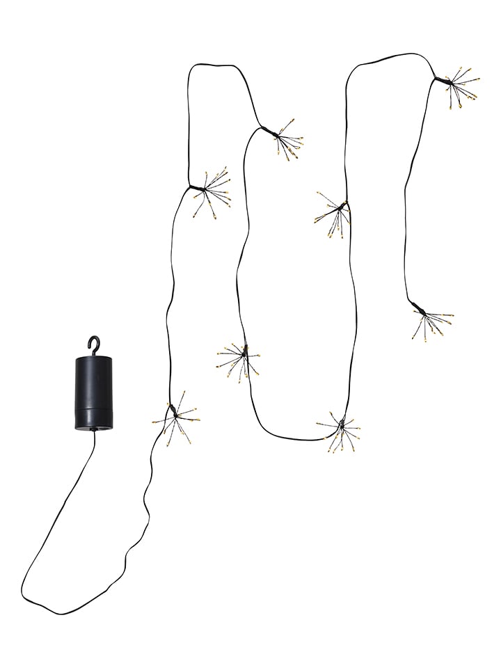 STAR Trading Łańcuch świetlny LED "Dew Drop Flower" w kolorze czarnym - dł. 210 cm rozmiar: onesize
