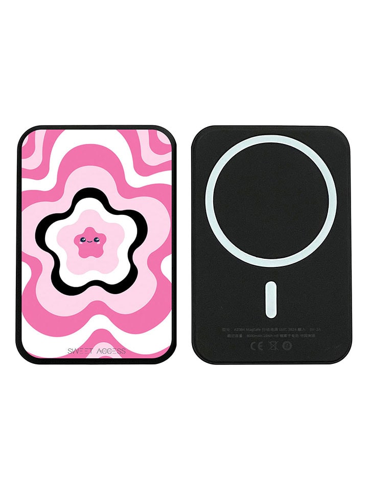 SWEET ACCESS Powerbank w kolorze czarno-jasnoróżowym - 10.000 mAh rozmiar: onesize