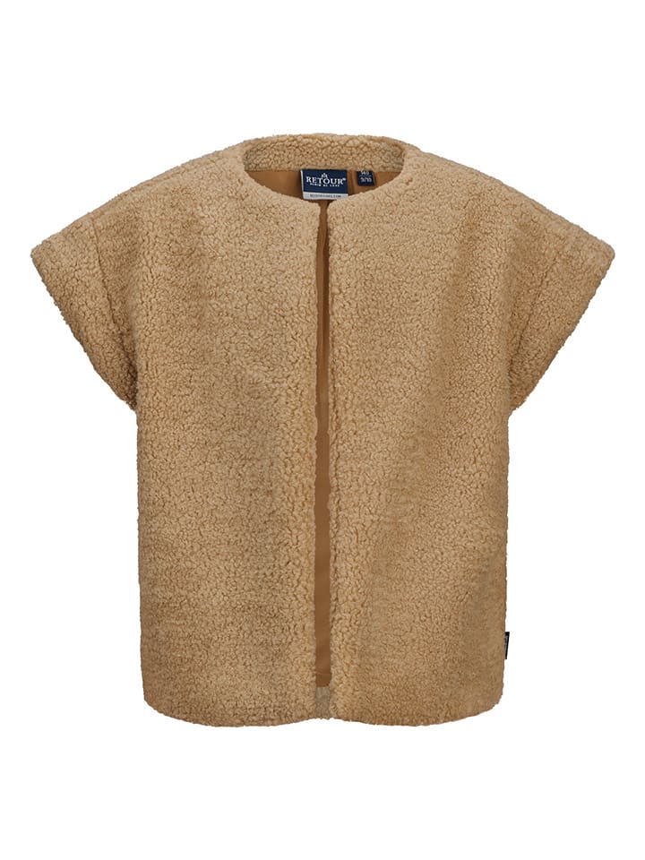 Retour Kamizelka polarowa w kolorze beżowym rozmiar: 134/140