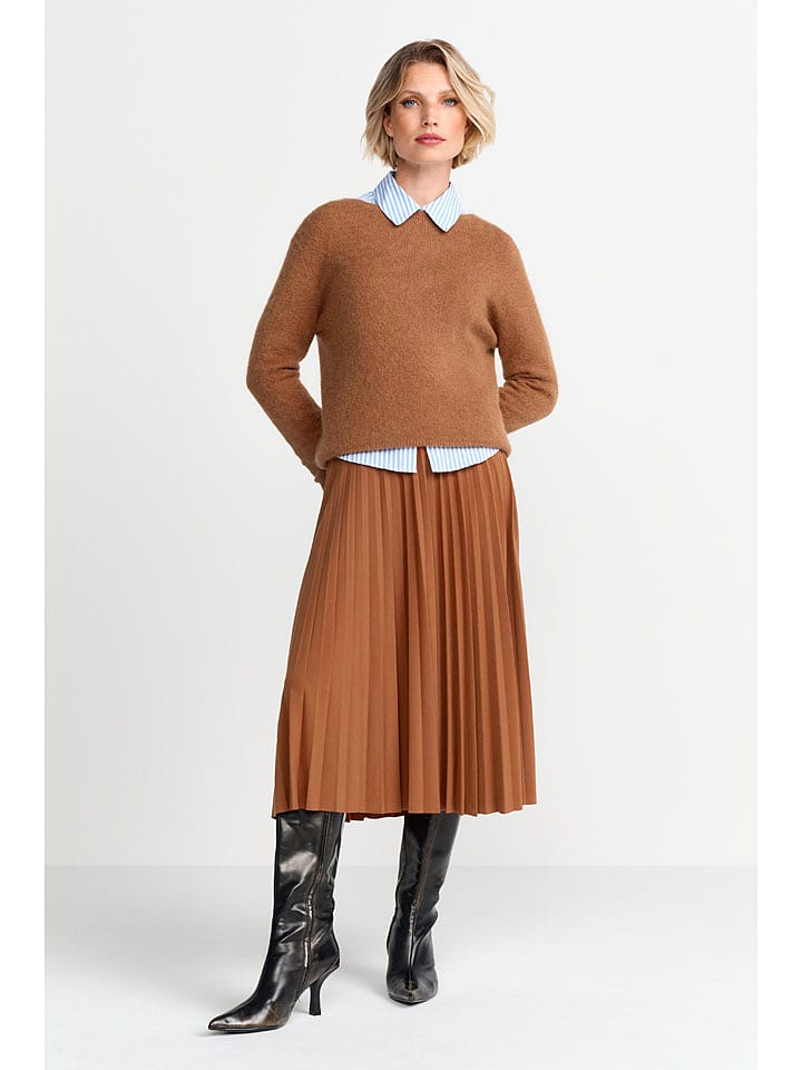 Rich & Royal Sweter w kolorze karmelowym rozmiar: XS