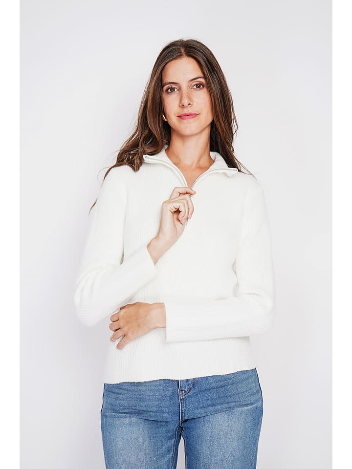 William de Faye Sweter w kolorze białym rozmiar: 42