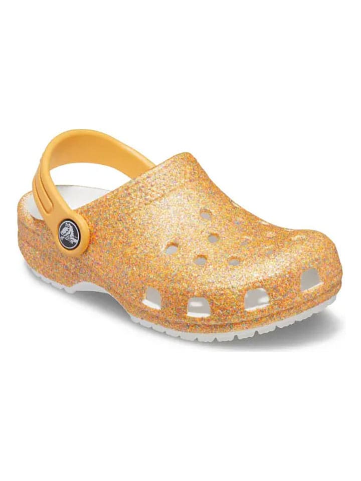 Crocs Chodaki "Classic Glitter" w kolorze pomarańczowym rozmiar: 19/20