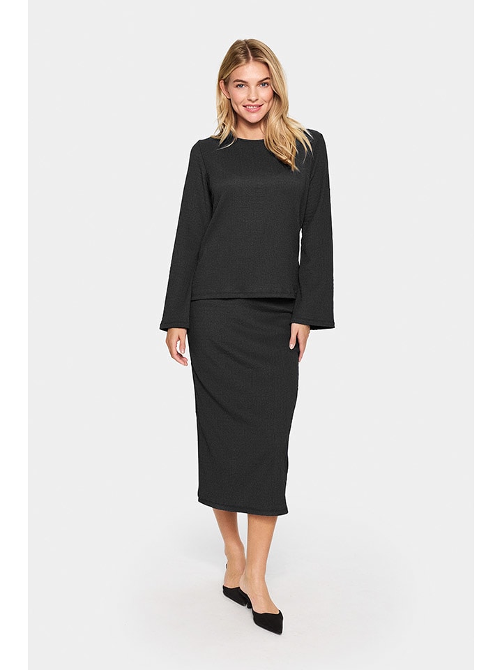 SAINT TROPEZ Bluzka w kolorze czarnym rozmiar: L