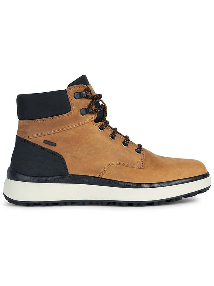 Geox Skórzane botki "Granito + Grip" w kolorze jasnobrązowym rozmiar: 45