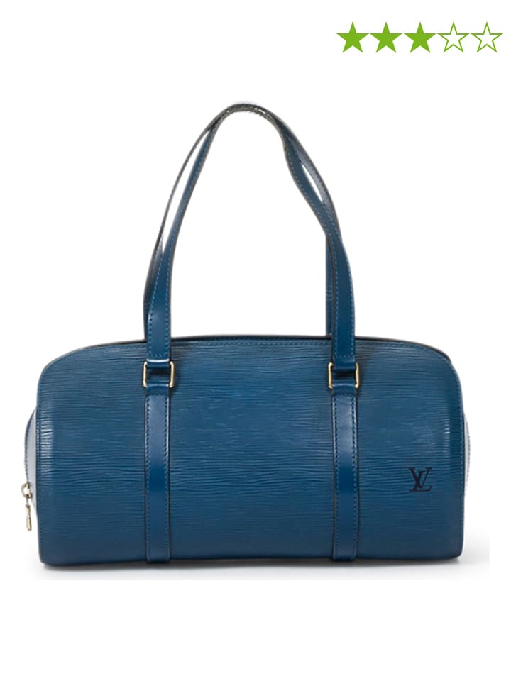 Louis Vuitton Skórzana torebka "Soufflot" w kolorze niebieskim - 30 x 14,5 x 13,5 cm rozmiar: onesize