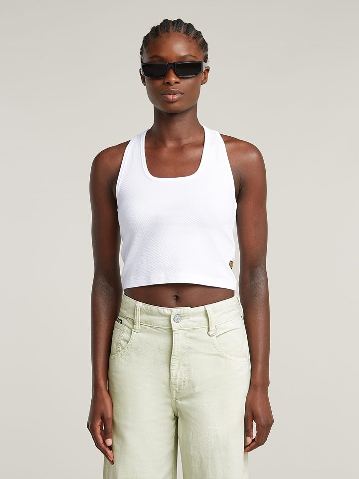 G-Star Top w kolorze białym rozmiar: XL
