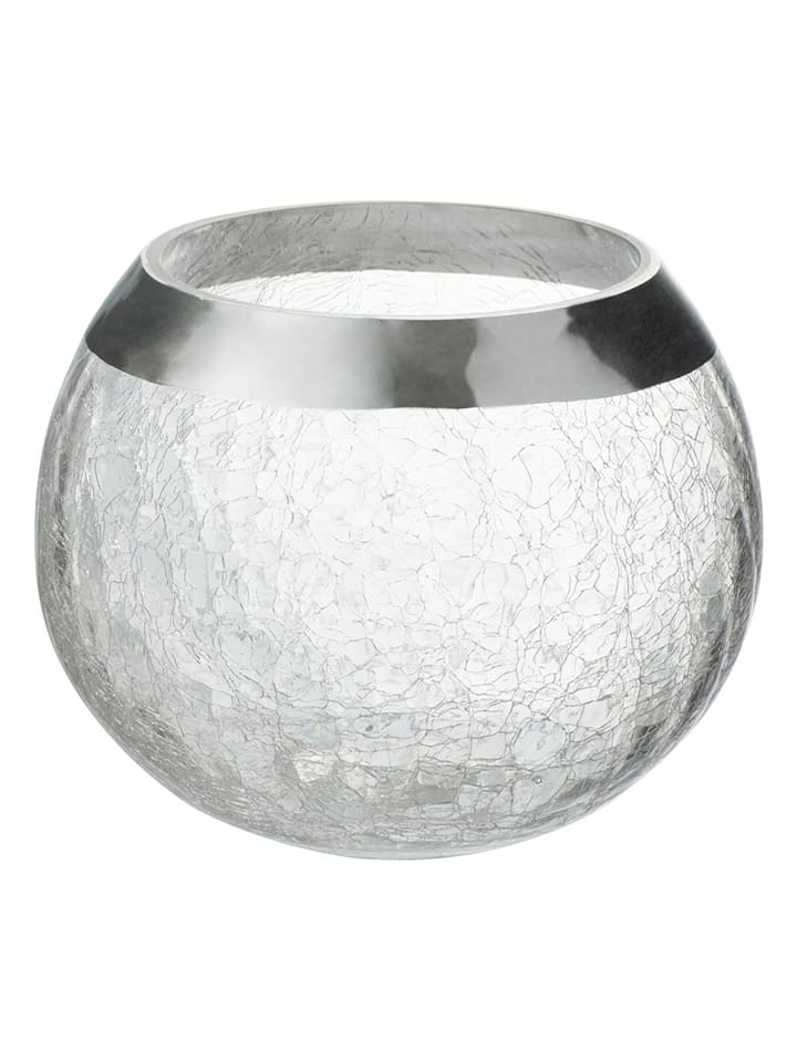 J Line Świecznik w kolorze srebrnym - wys. 12,5 x Ø 15,5 cm rozmiar: onesize