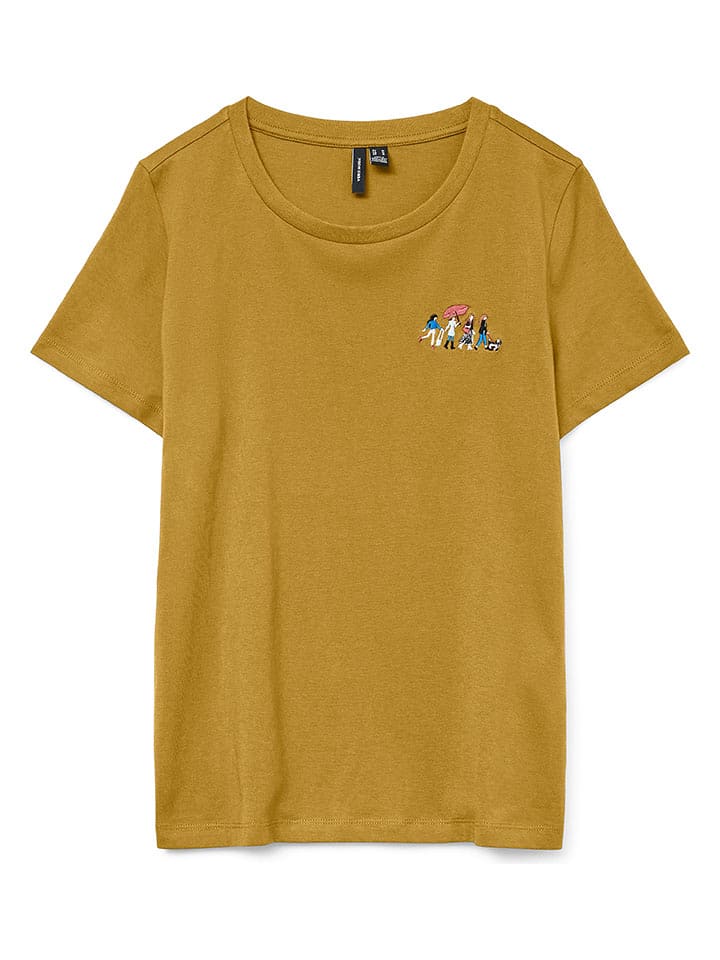 Vero Moda Koszulka w kolorze musztardowym rozmiar: L