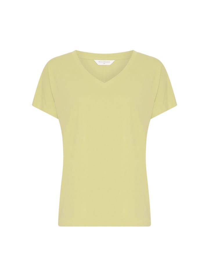 MOSS COPENHAGEN Koszulka "Fenya" w kolorze jasnożółtym rozmiar: M/L