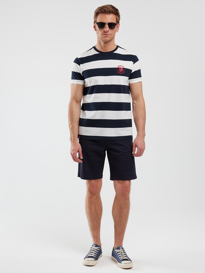 BIG STAR Koszulka w kolorze biało-granatowym rozmiar: L