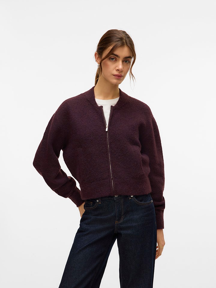 Vero Moda Kardigan w kolorze bordowym rozmiar: S