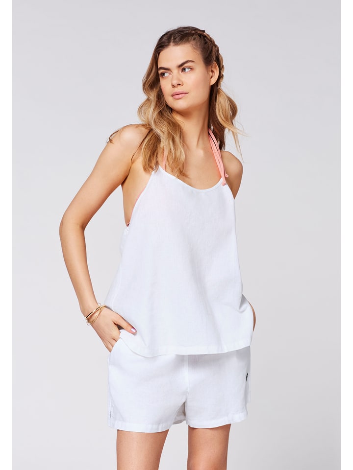 Chiemsee Lniany top "Bastia" w kolorze białym rozmiar: XS
