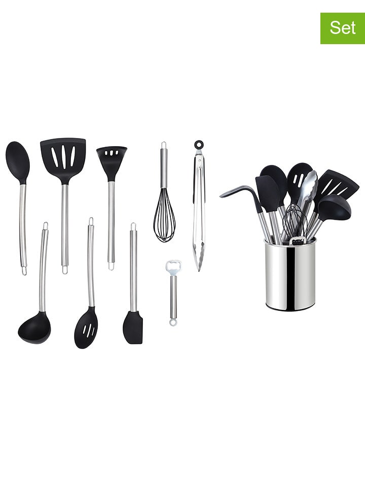 Echtwerk 10-częściowy zestaw pomocy kuchennych w kolorze srebrnym rozmiar: onesize