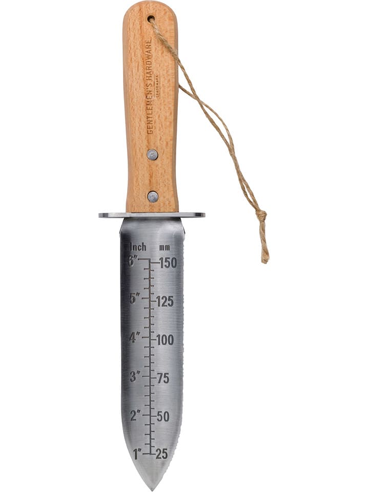 Gentlemen's Hardware Nóż ogrodowy "Hori Hori" w kolorze srebrno-jasnobrązowym - dł. 32 cm rozmiar: onesize