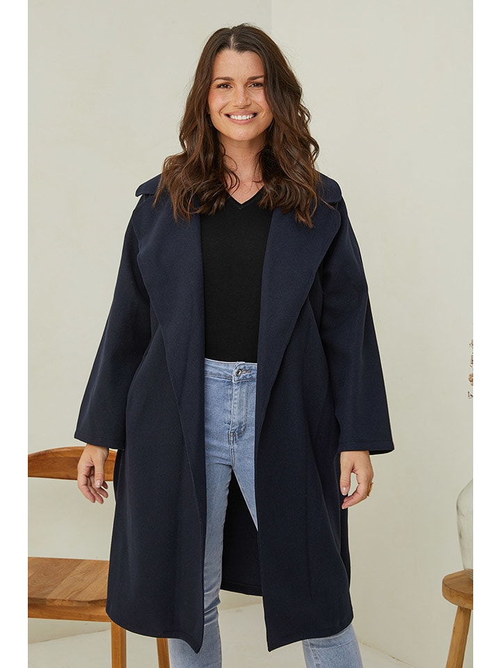 Curvy Lady Płaszcz przejściowy w kolorze granatowym rozmiar: 48/50