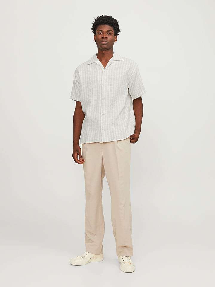 Jack & Jones Koszula "Cabana" w kolorze beżowo-białym rozmiar: M
