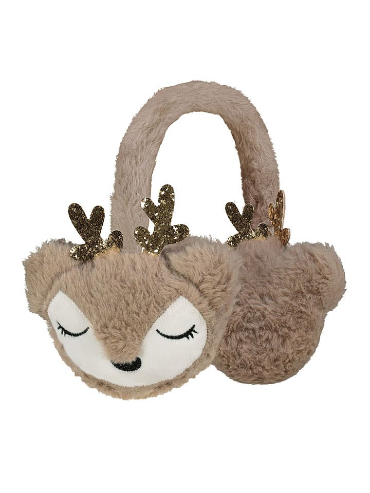 Eight2Nine Pluszowe nauszniki w kolorze beżowo-brązowym rozmiar: onesize