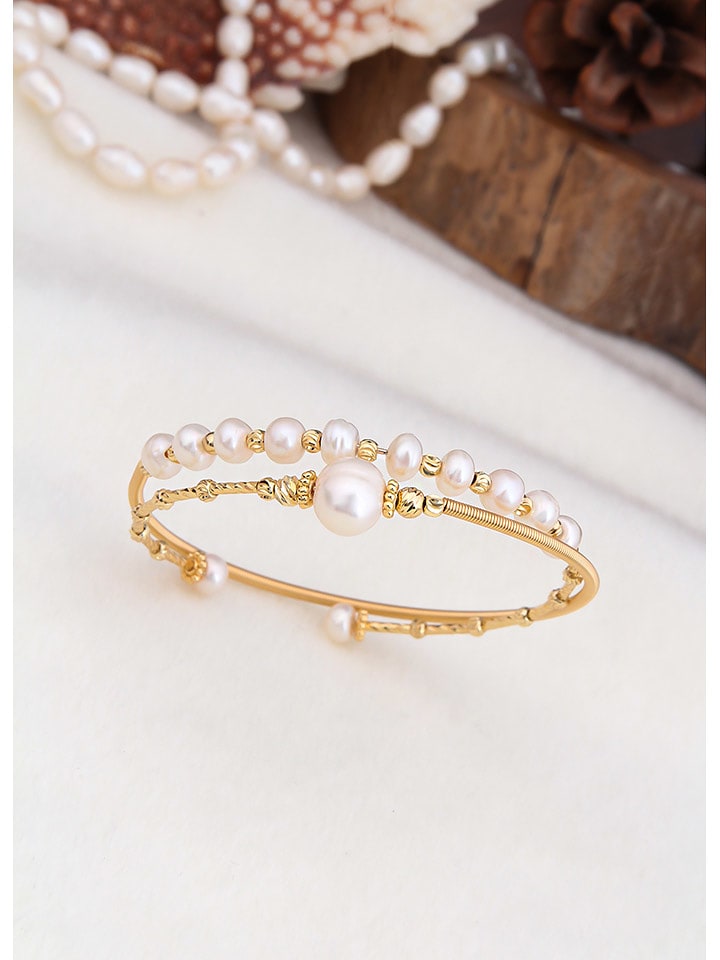 L'Atelier de Gaia Pozłacana bransoletka z perłami rozmiar: onesize