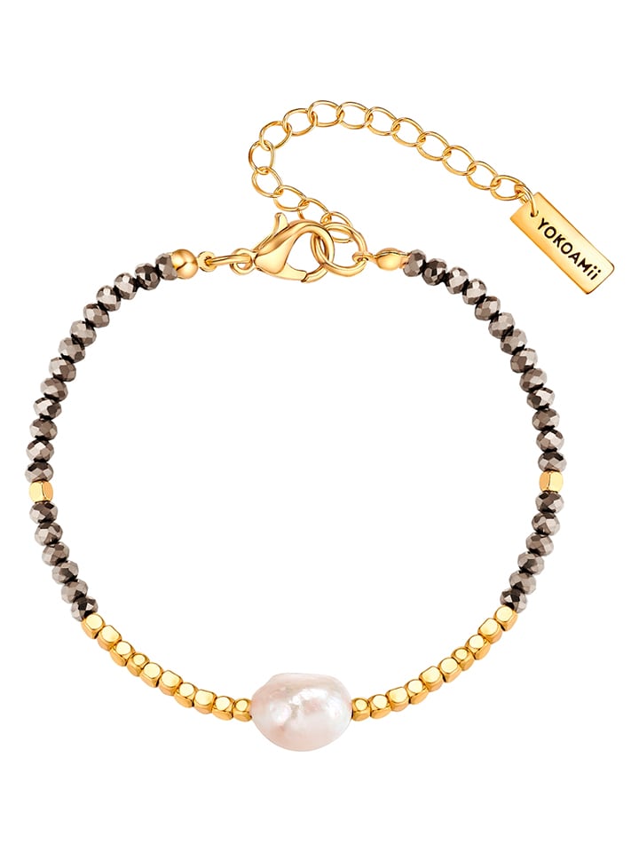 Yokoamii Pozłacana bransoletka z perłą rozmiar: onesize