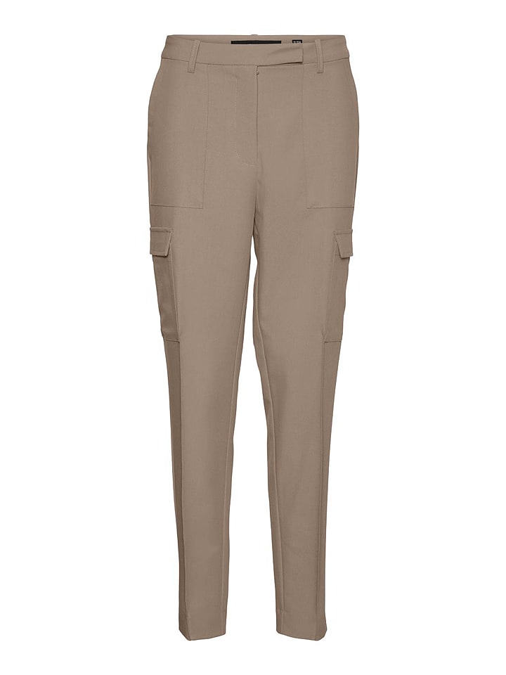 Vero Moda Bojówki "Vmnyla" w kolorze beżowym rozmiar: W34/L30