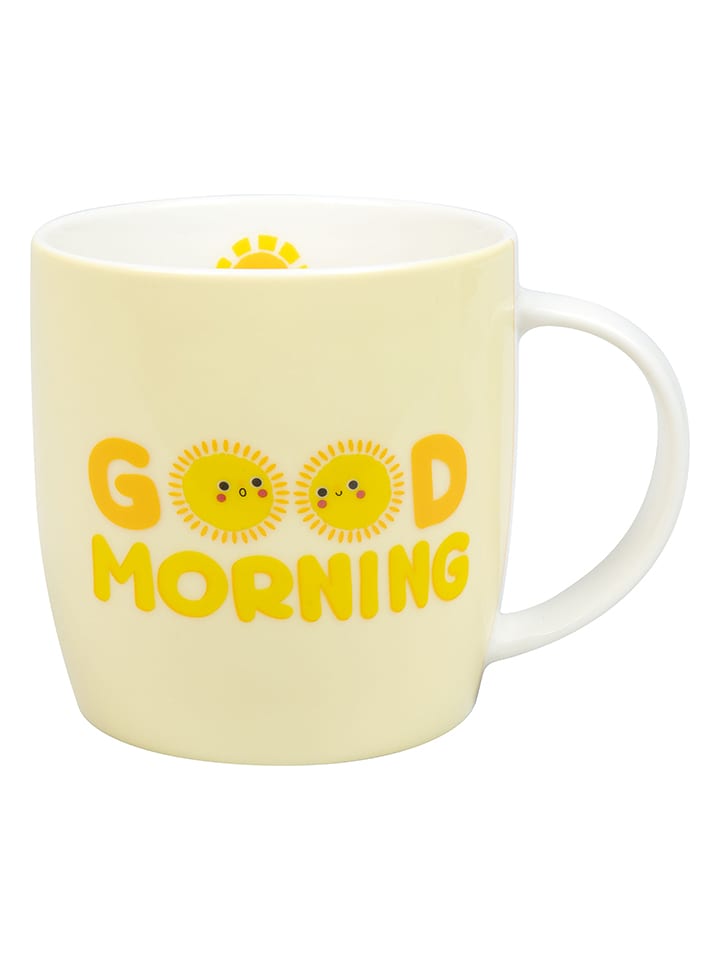 Könitz Kubek jumbo "Good Morning" w kolorze żółtym - 400 ml rozmiar: onesize