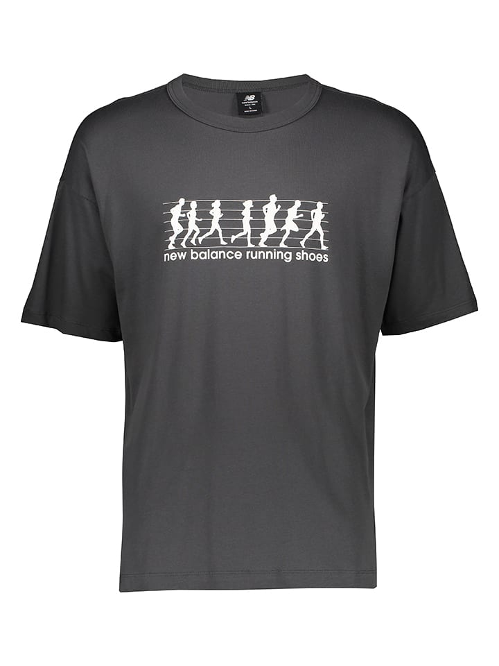 New Balance Koszulka sportowa "Athletics" w kolorze antracytowym rozmiar: M