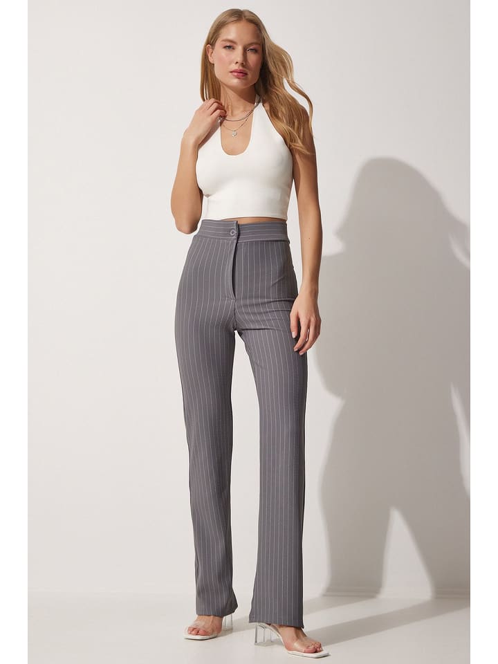 Happiness Istanbul Spodnie w kolorze szarym rozmiar: 36