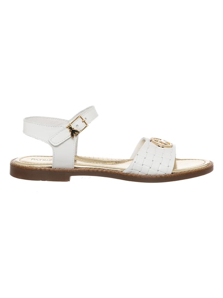 Patrizia Pepe Skórzane sandały w kolorze białym rozmiar: 36