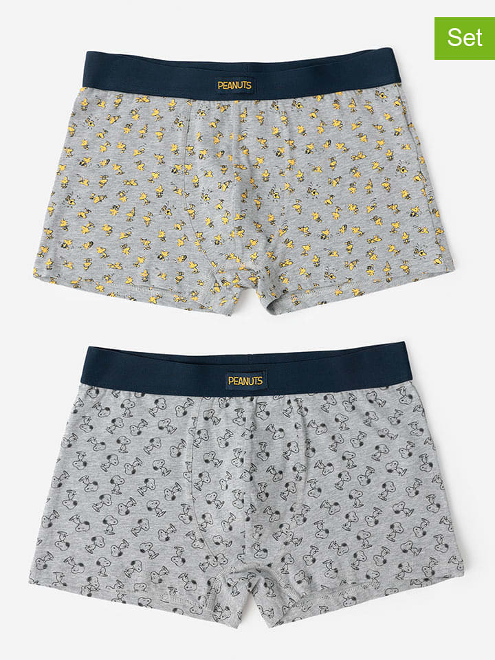 admas Bokserki (2 pary) w kolorze jasnoszaro-granatowym rozmiar: S