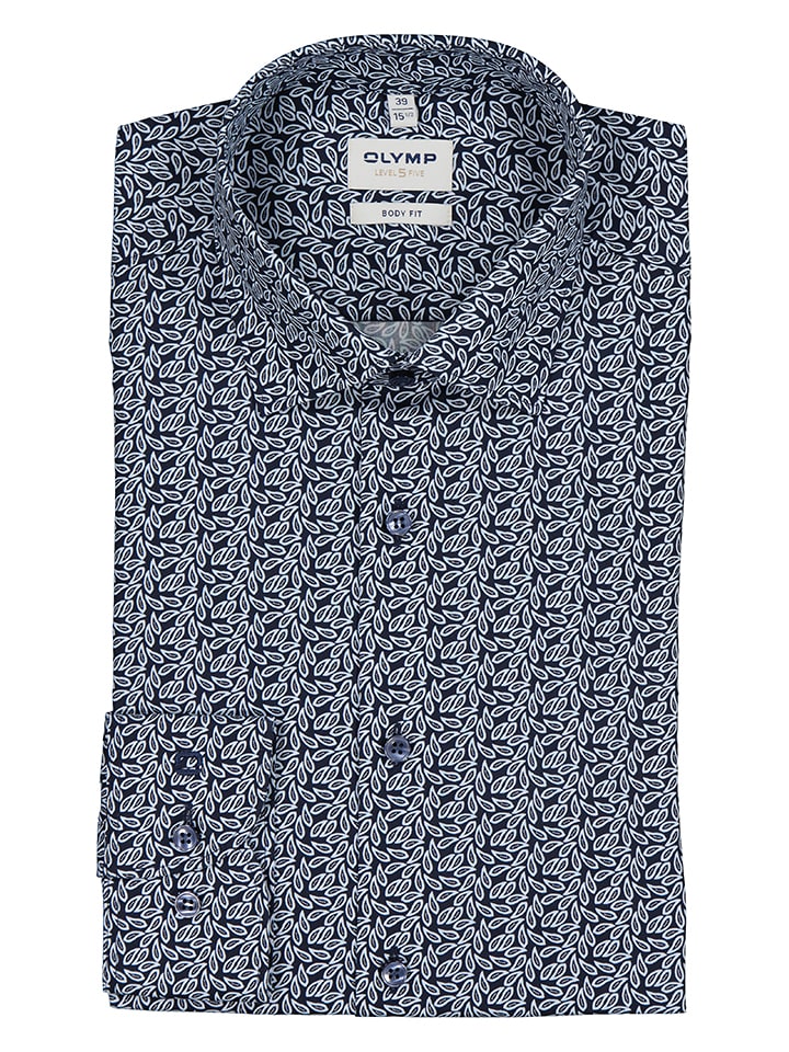 OLYMP Koszula ''Level 5'' - Body fit - w kolorze granatowym rozmiar: 40