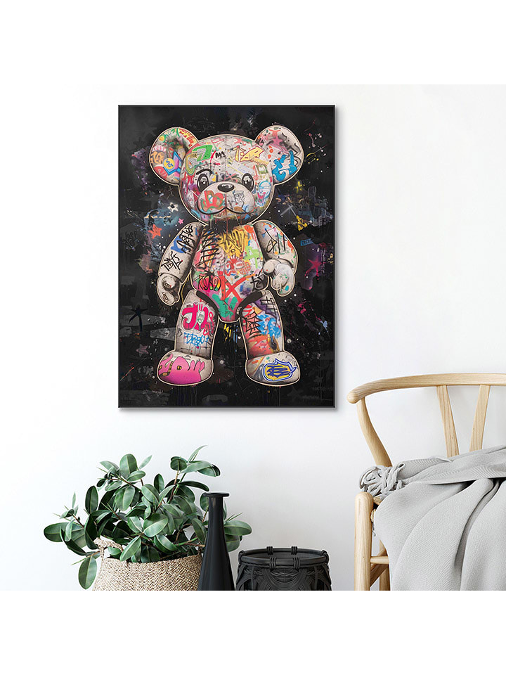 Orangewallz Druk artystyczny "Bear" w ramce rozmiar: 50x70 cm
