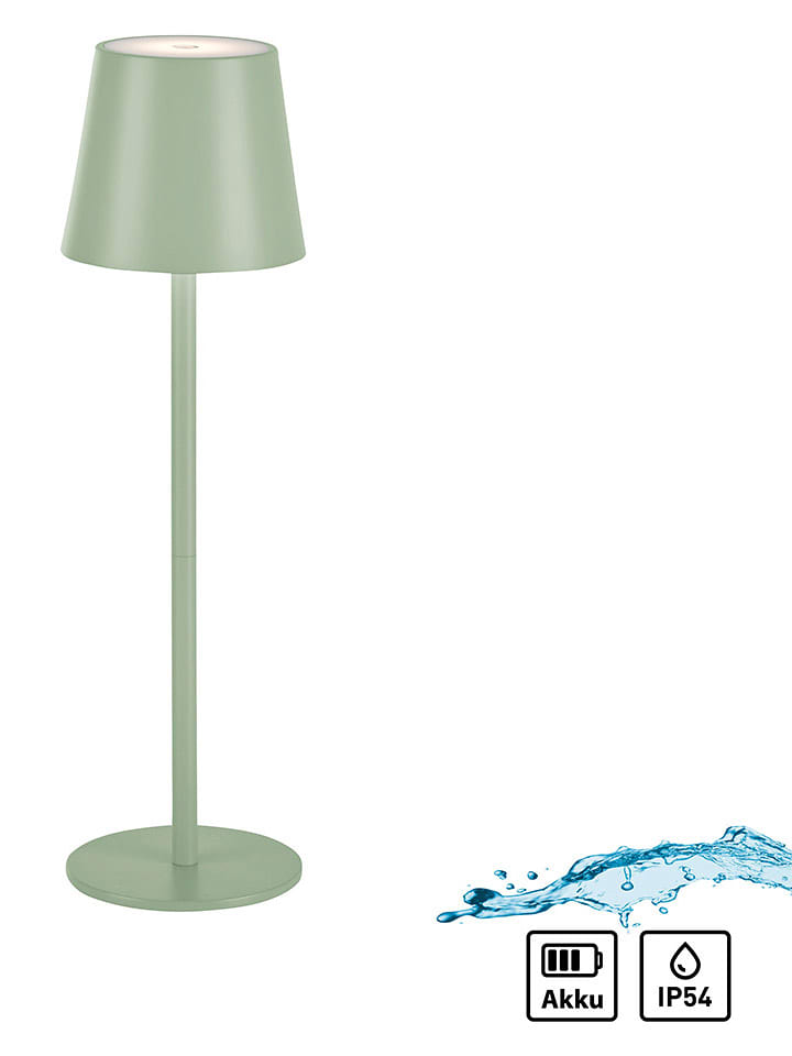 Just Light Lampa stołowa LED "Euria" w kolorze zielonym - wys. 37 x Ø 11 cm rozmiar: onesize