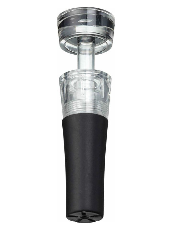 BarCraft Zatyczka i konserwator do wina w kolorze czarnym z pompką - wys. 8 cm rozmiar: onesize