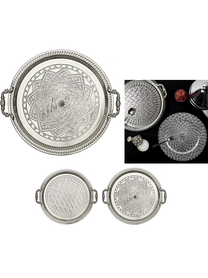 Ethnical Life Taca w kolorze srebrnym - Ø 42 cm - (produkt niespodzianka) rozmiar: onesize