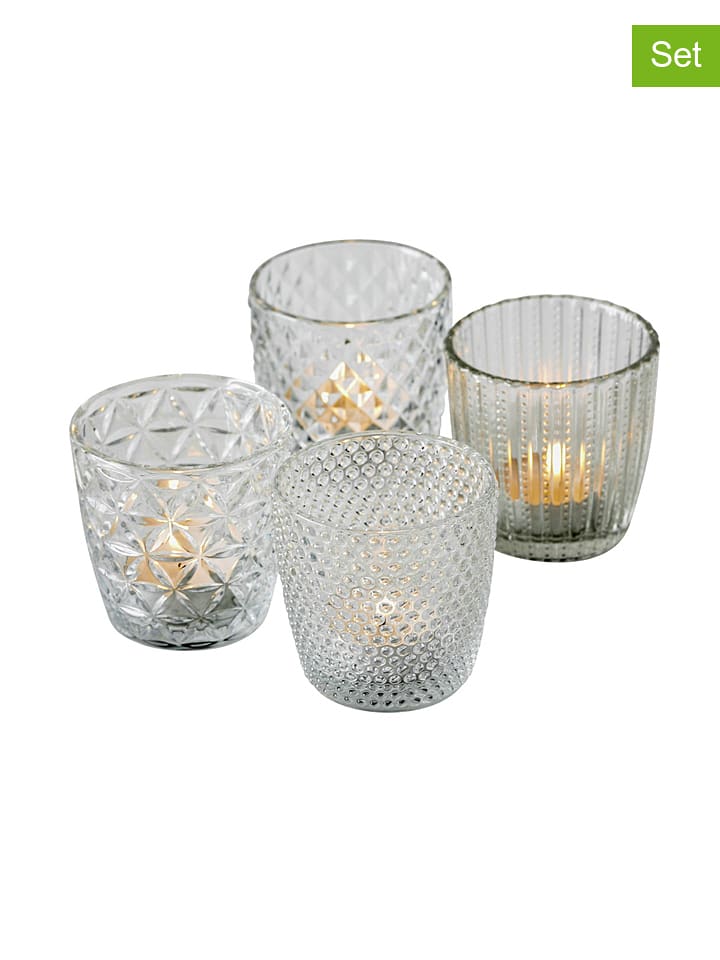 Boltze Świeczniki (4 szt.) "Marilu" - wys. 7,5 x Ø 7,5 cm rozmiar: onesize