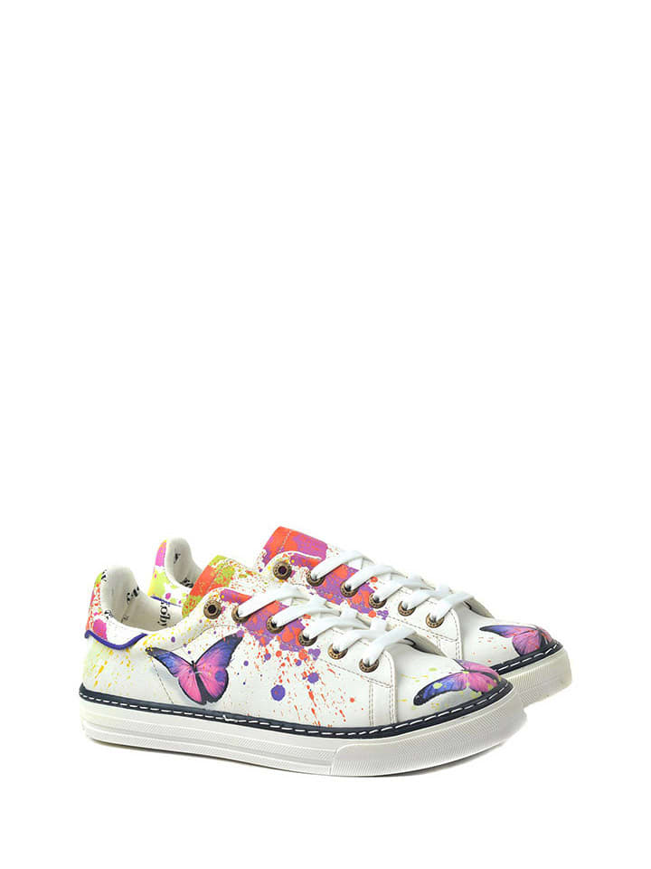 Goby Sneakersy w kolorze kremowym ze wzorem rozmiar: 42