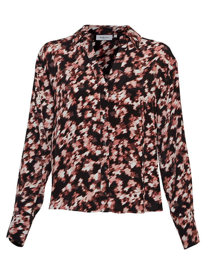 MOSS COPENHAGEN Koszula "Bellamaya Rhian" w kolorze czarno-jasnoróżowym rozmiar: XS/S