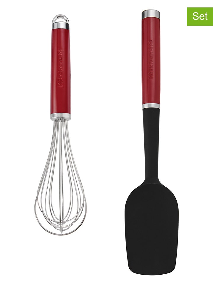 KitchenAid 2-częściowy zestaw w kolorze srebrno-czarno-czerwonym rozmiar: onesize