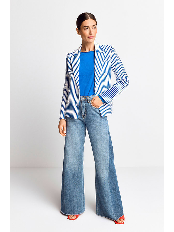 Rich & Royal Blezer w kolorze niebiesko-białym rozmiar: 38