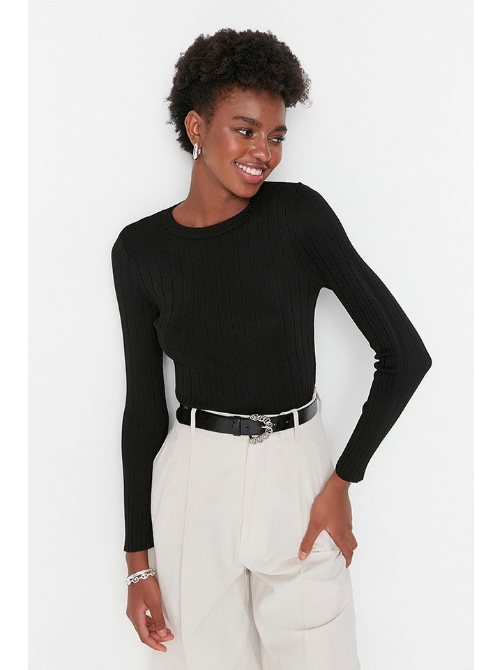 trendyol Sweter w kolorze czarnym rozmiar: S