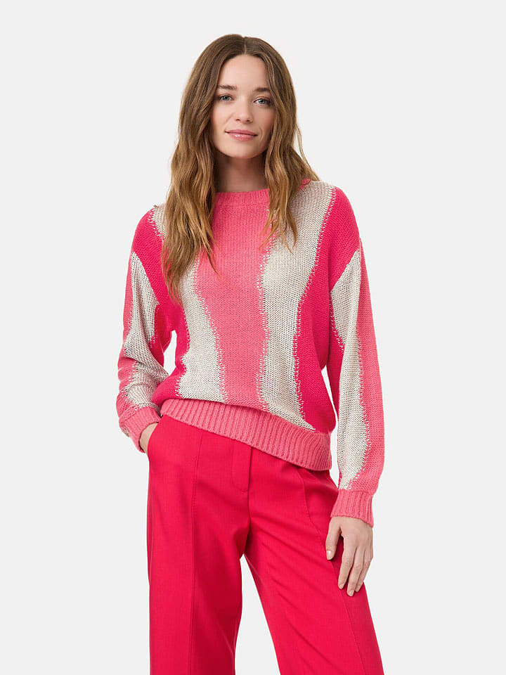 TAIFUN Sweter w kolorze różowo-beżowym rozmiar: 44