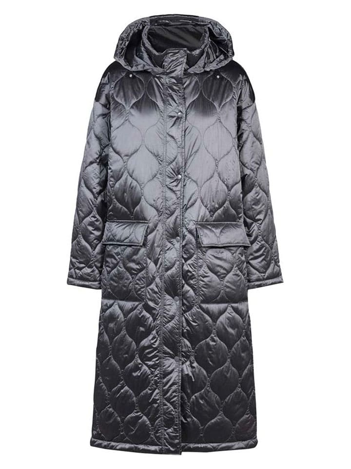 Herrlicher Płaszcz pikowany w kolorze czarnym rozmiar: XS