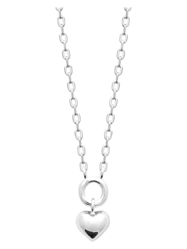 L'Atélier Précieux Srebrny naszyjnik z elementem ozdobnym - dł. 45 cm rozmiar: onesize