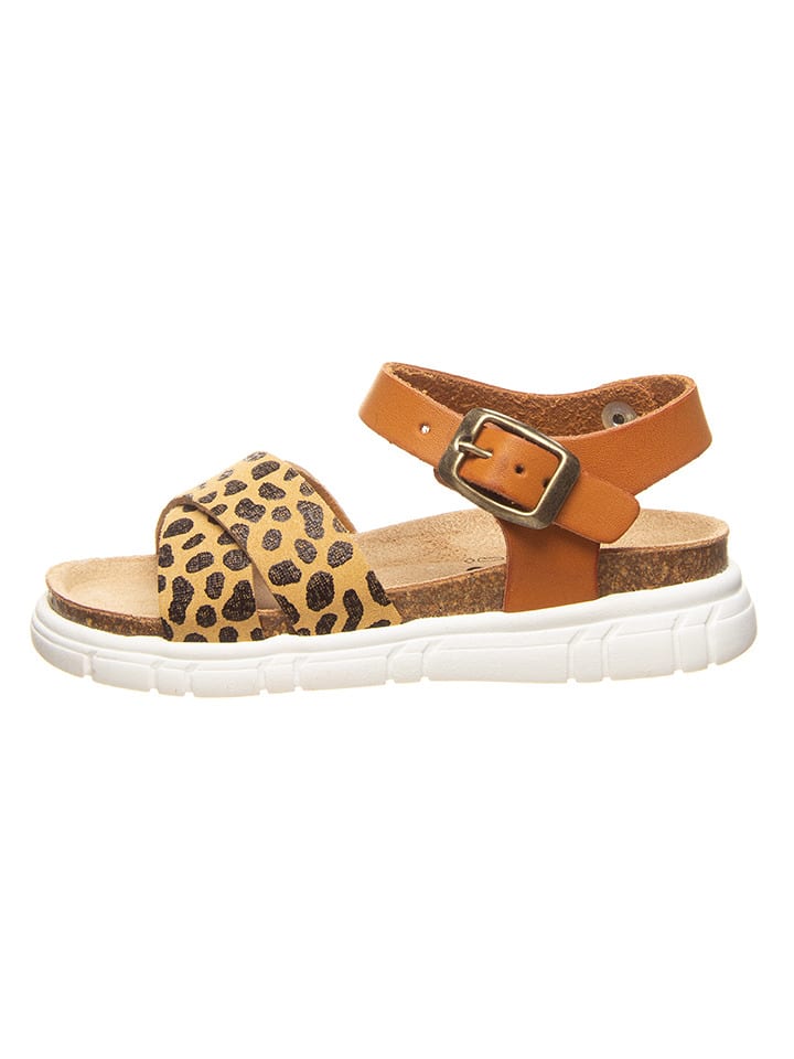 billowy Sandały w kolorze jasnobrązowo-musztardowym rozmiar: 29