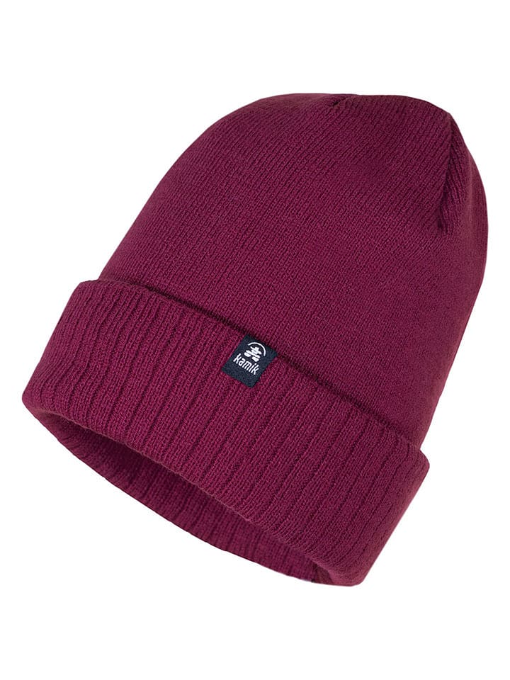 Kamik Czapka beanie "Finchs" w kolorze jagodowym rozmiar: 116-176